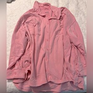 Aerie Terry Button Down